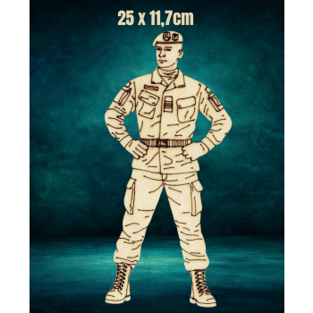 Żołnierz 25cm (komandos), sklejka 3mm